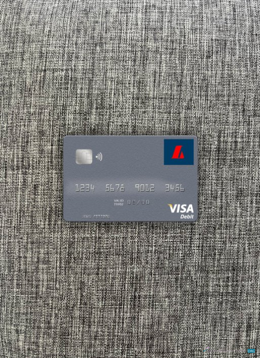 Download Iceland Landsbankinn visa debit card photolook front Photoshop template